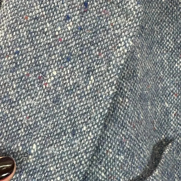 Jimmy Hourihan Vtg Donegal Herringbone 100% Wool Blue Tweed Size 14 Preppy - Picture 5 of 7